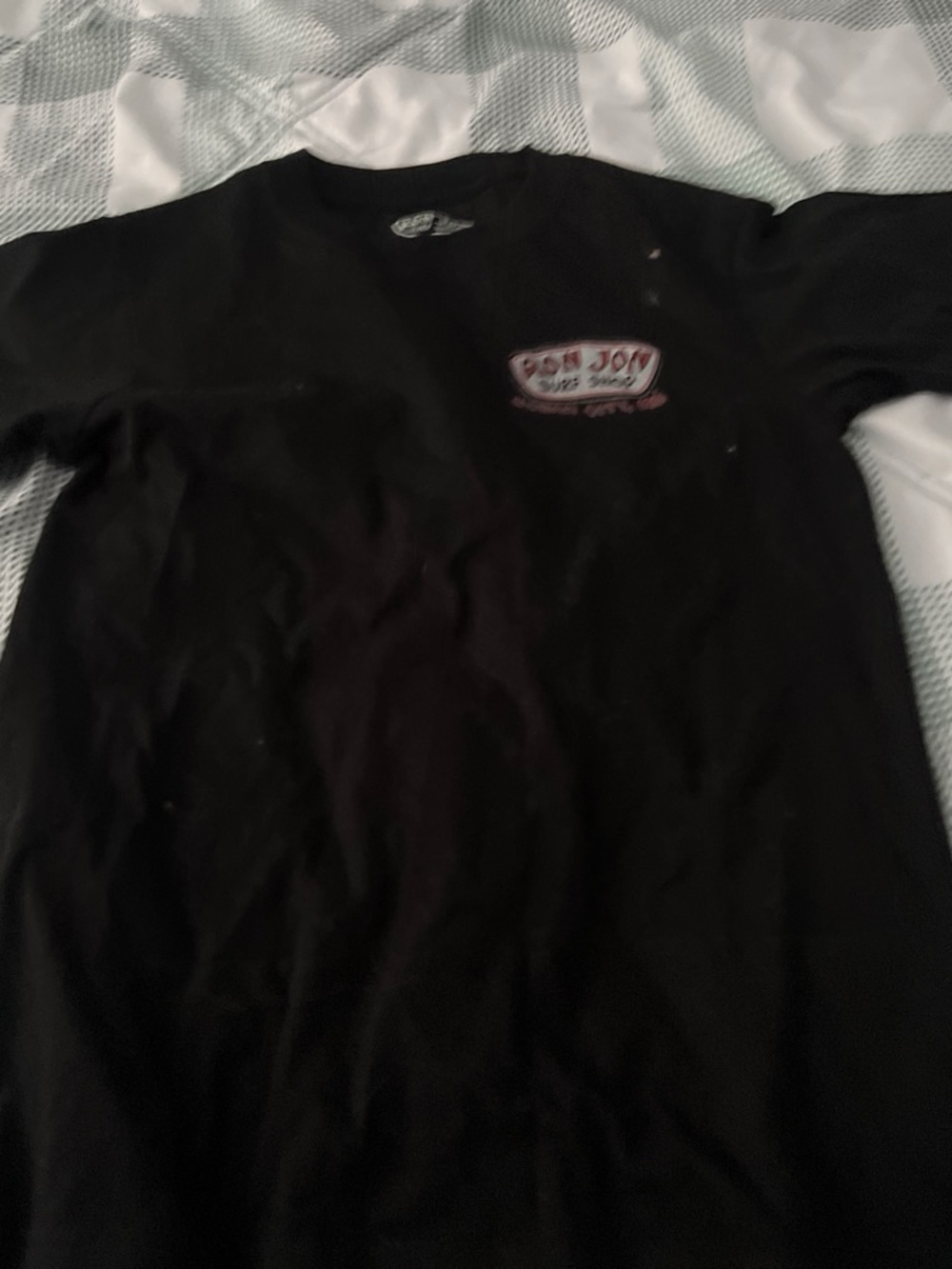 Ron Jon Black Short-Sleeve Tee with Small Chest Logo